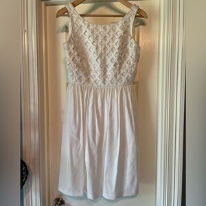 Antonio Melani White geometric mini Dress